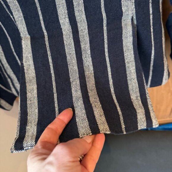 Pre-Loved Smythe Navy & White Linen Duchess Blazer - Picture 6 of 7